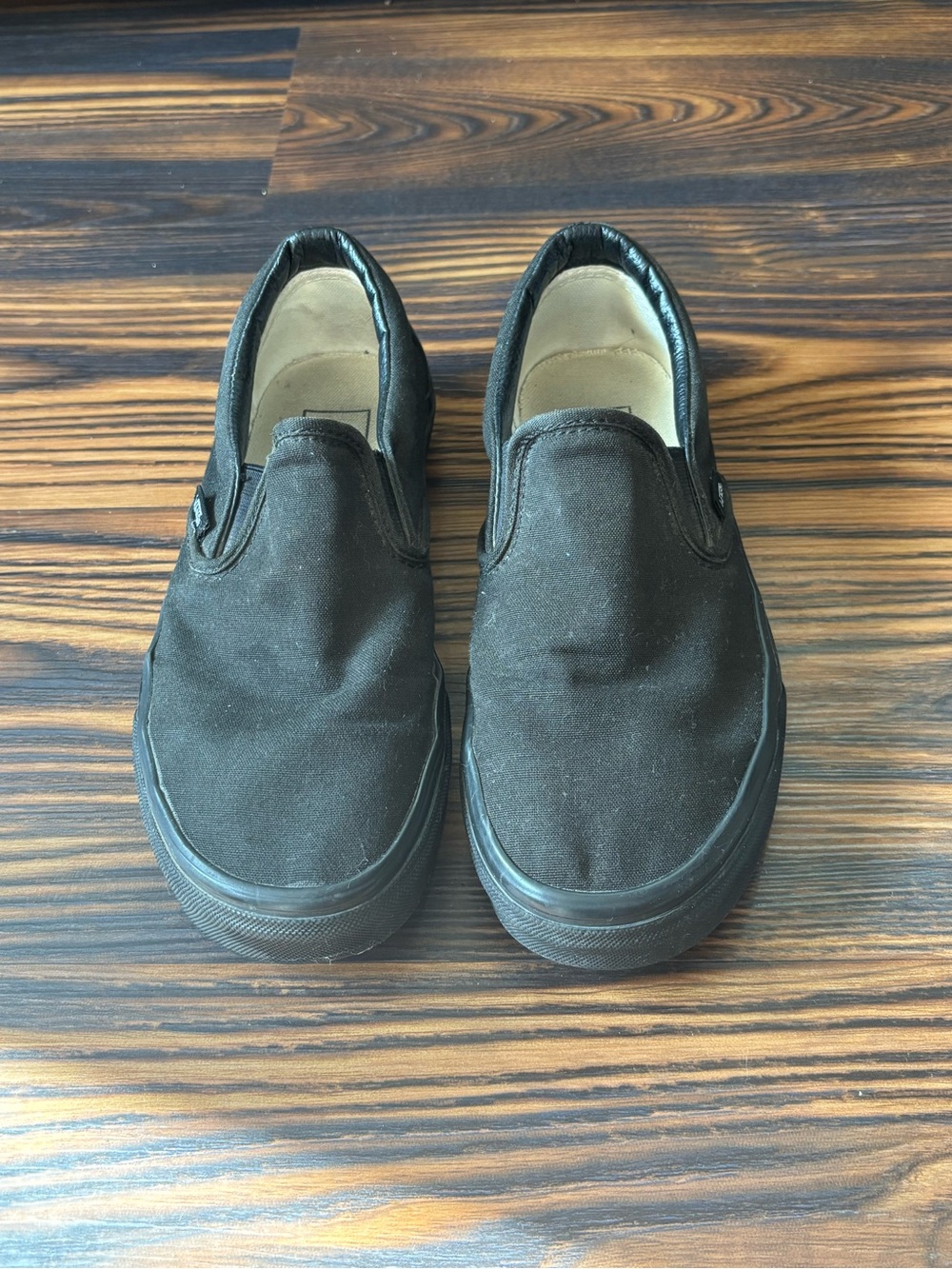 Black Slip-On Vans Canvas Sneakers